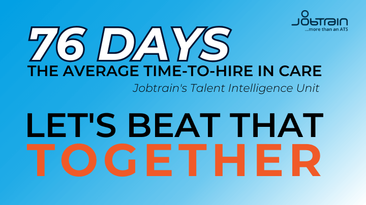 76 DAYS - THE AVERAGE TIME-TO-HIRE IN CARE. Let's beat that together