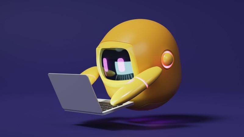 Chatbot on laptop - resize