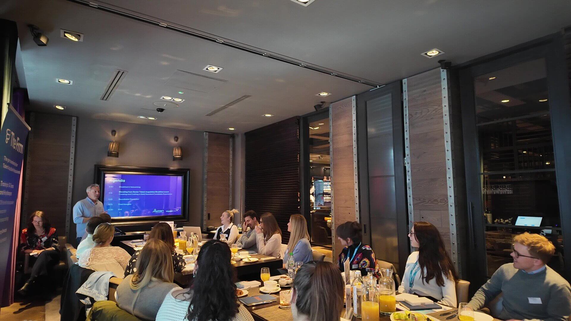 Voyage Care breakfast event with Jobtrain co-hosted with The Talent Labs