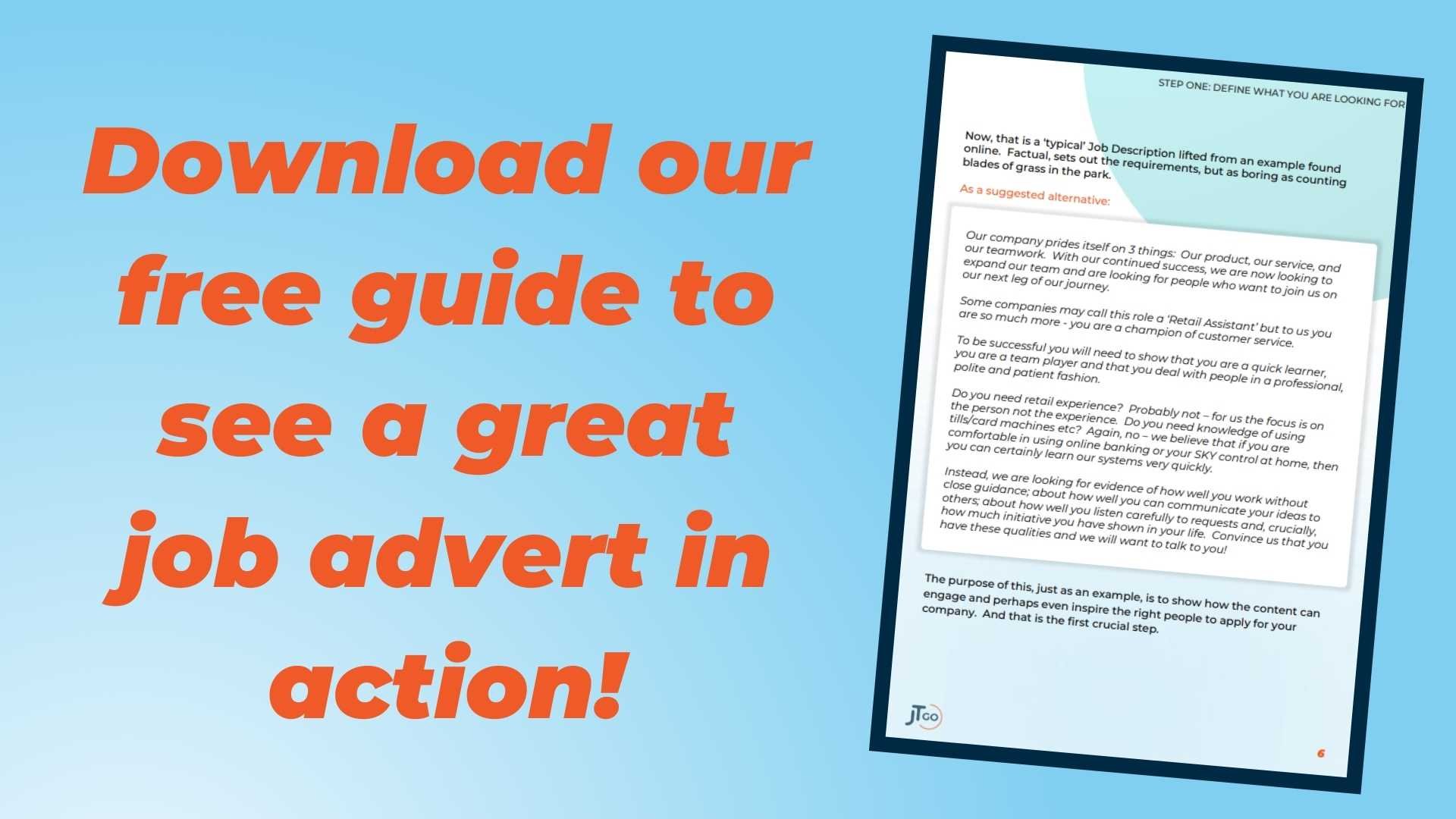 Download our free guide to see a great job advert in action!