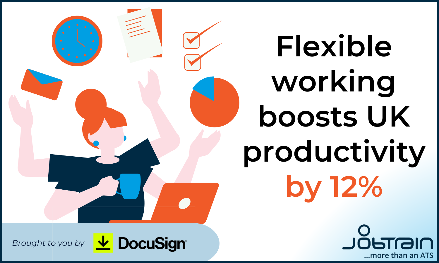 Flexible working boosts UK productivity graphic